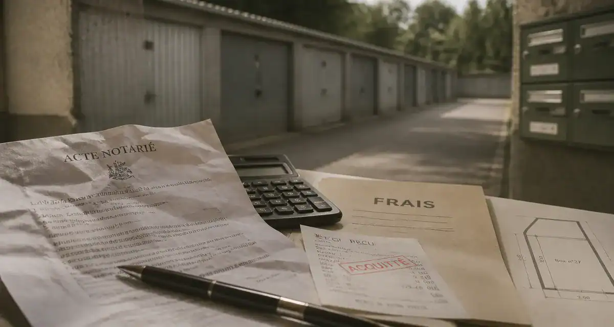 Garage frais de notaire : acte notarié, calculatrice et dossier de frais