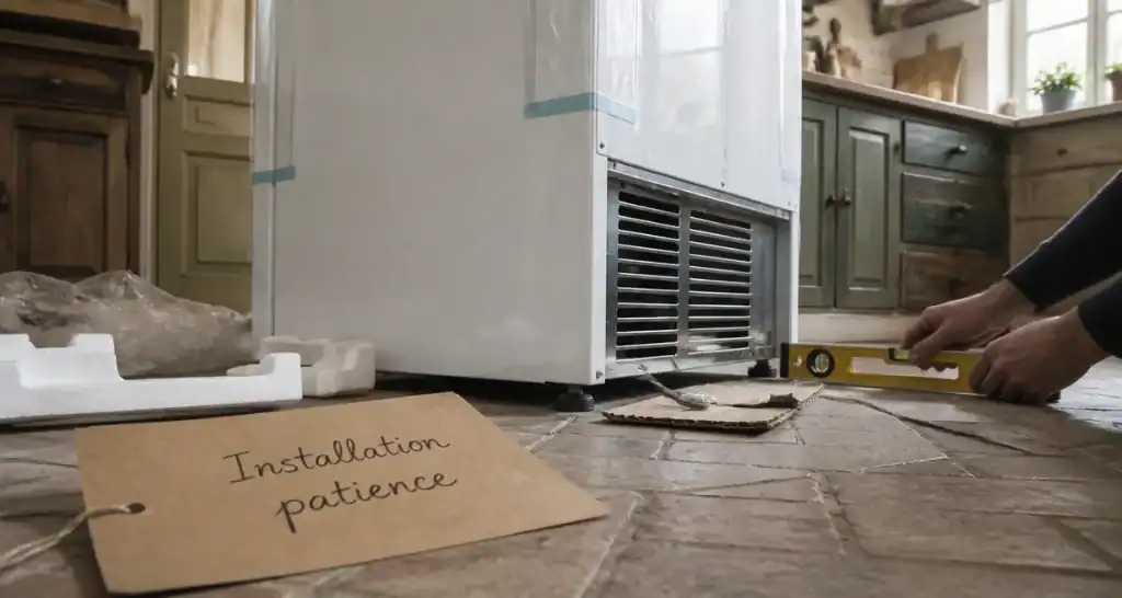Installation frigo : réglage des pieds pour une pose stable et anti-panne