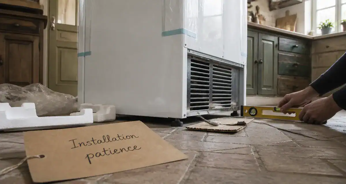 Installation frigo : réglage des pieds pour une pose stable et anti-panne