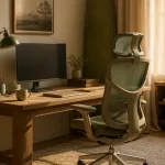 meilleur chaise ergonomique 2025 devant bureau en bois