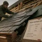 Pente minimum ardoise sur toiture : couvreur contrôle la pente