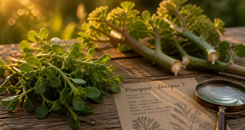 pourpier toxique feuille et fiche botanique