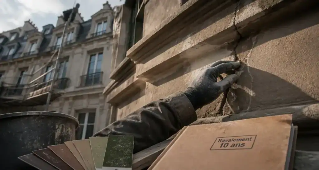 Ravalement de façade tous les combien : contrôle fissures sur enduit