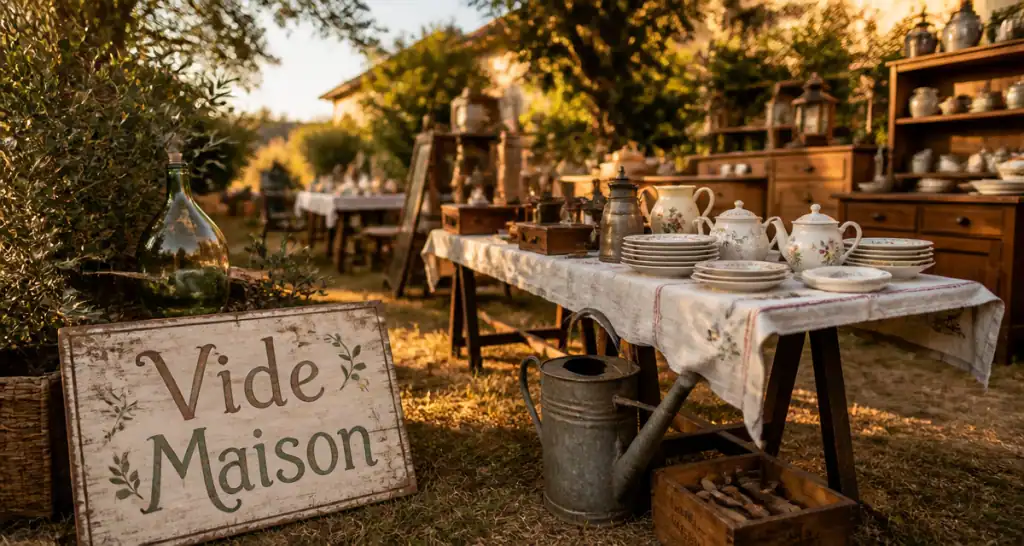 vide maison 40 tables objets anciens jardin