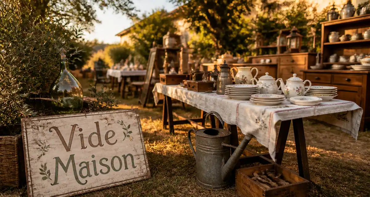 vide maison 40 tables objets anciens jardin