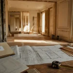 Acheter appartement avec travaux Paris : intérieur en chantier et potentiel