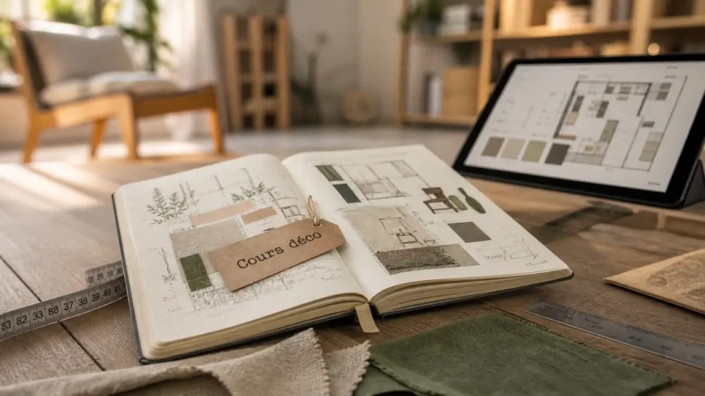 Cours de décoration d intérieur gratuit en ligne : carnet, tissus et plan déco