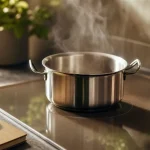 Fonctionnement plaque induction : la casserole chauffe, la vitre chauffe peu
