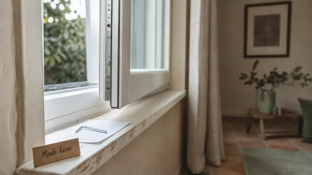 Mode hiver fenetres : galets de compression sur fenêtre PVC