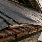 Toiture en bache PVC sombre sur tuiles : protection contre les dégâts d’eau