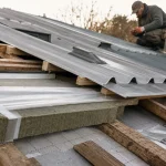 Toiture zinc isolation avec lame d’air ventilée et pare-vapeur en combles