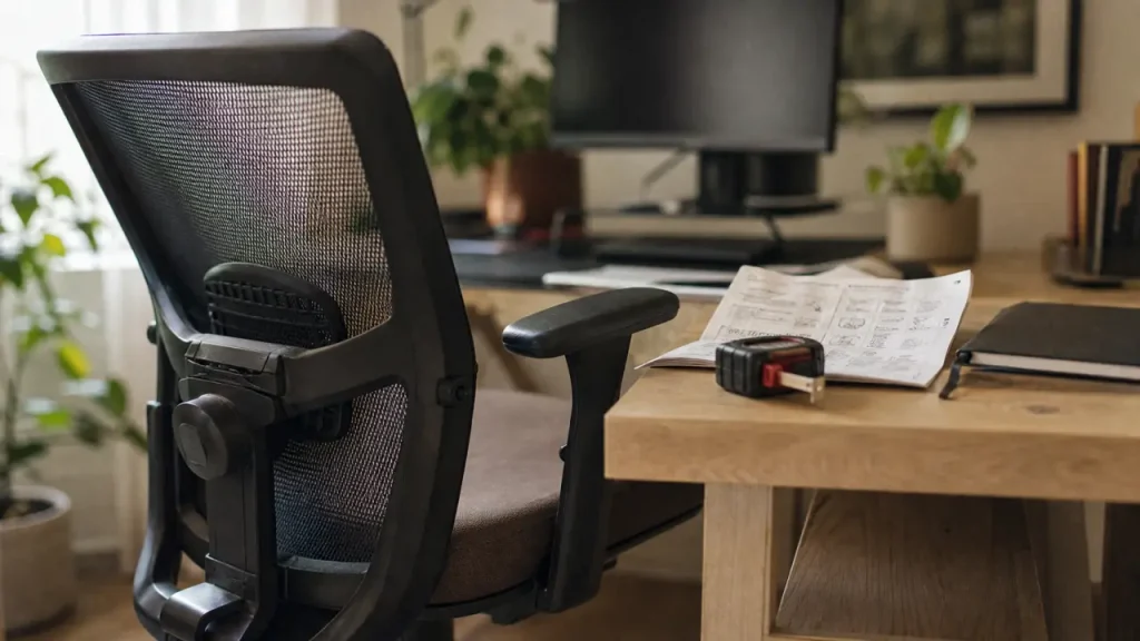 Top chaise ergonomique : soutien lombaire et mesh respirant dans un bureau
