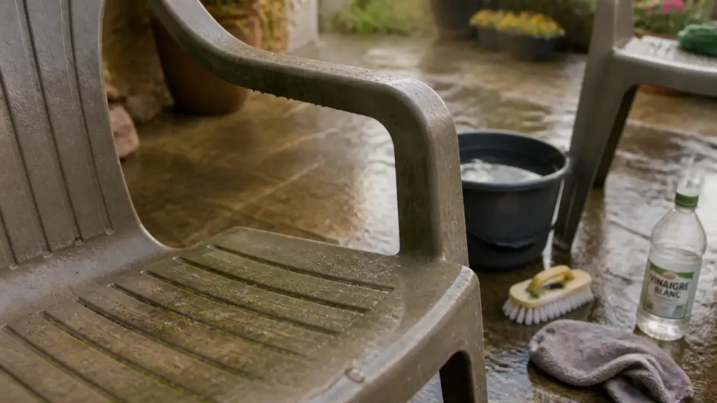 Comment raviver un salon de jardin en plastique vert : nettoyer et dégraisser, sans l’abîmer