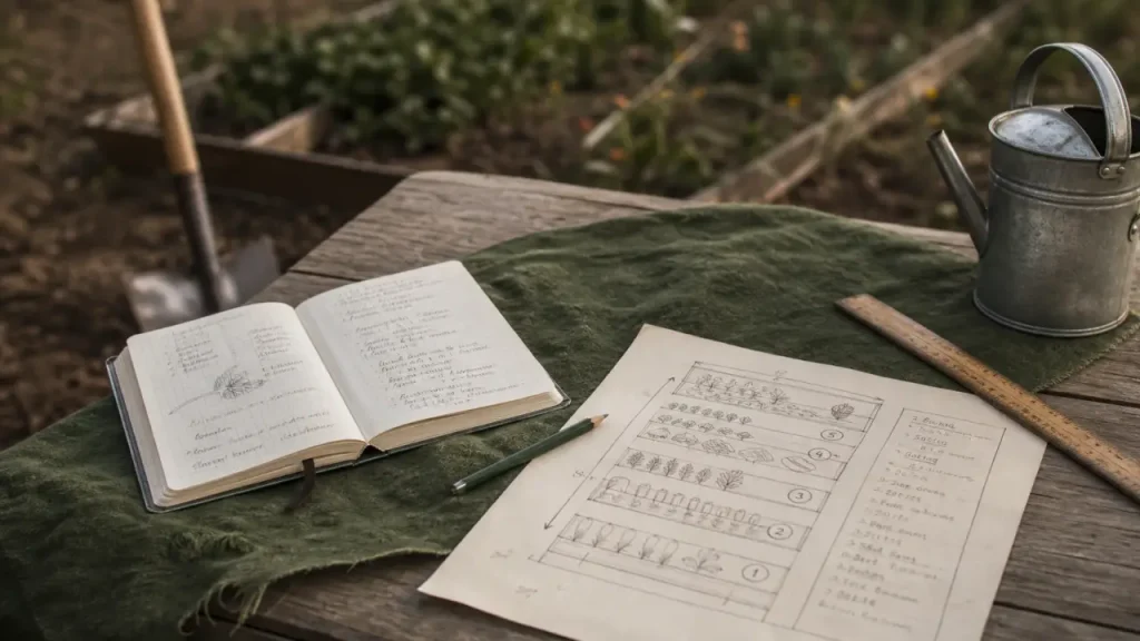 Potager plan pour autonomie en légumes sur 150 m², 80 cm et semis anticipés