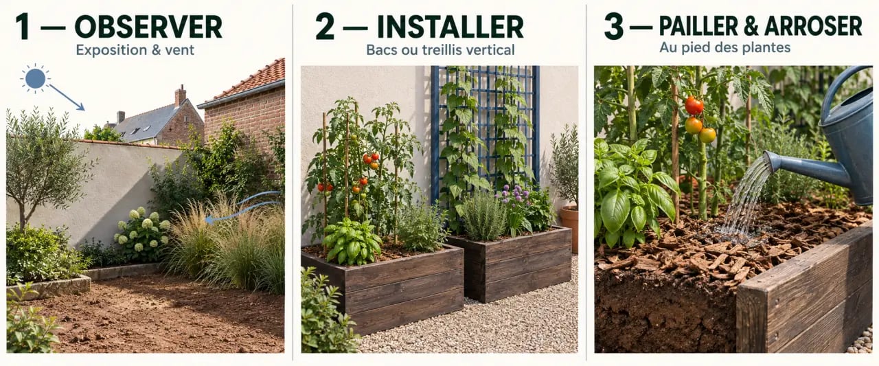 Aménager un potager urbain durable dans son jardin picard en trois étapes