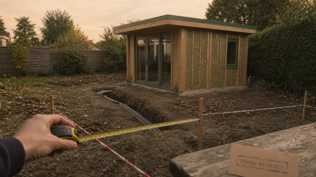 Studio de jardin habitable : surface, autorisations et raccordements à anticiper
