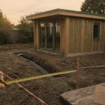 Studio de jardin habitable : mesure de l’emprise et tranchée de raccordement