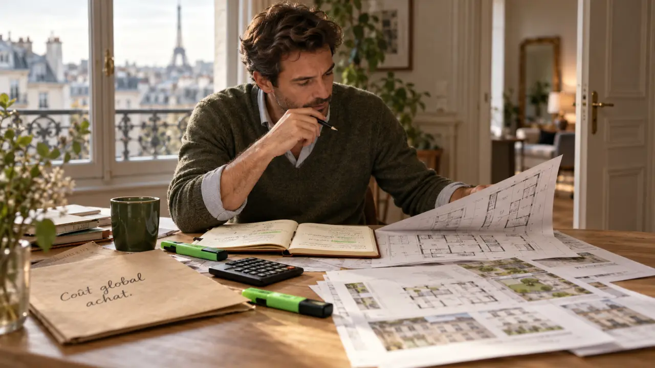 Chasseur immobilier Paris 7 : dossier off-market, plans et calculs