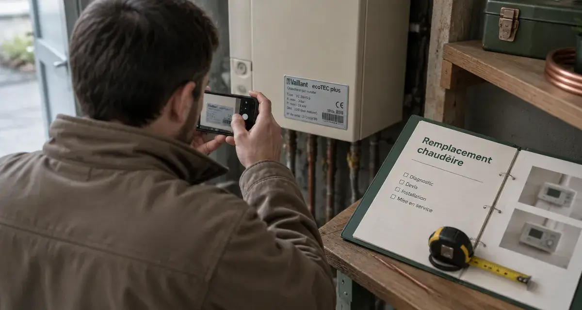 Chaudiere gaz oertli : lire la plaque pour identifier le modèle avant SAV