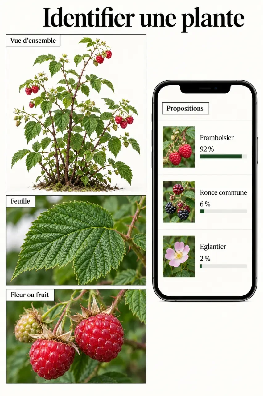 Reconnaissance de végétaux avec trois vues complémentaires d’une même plante