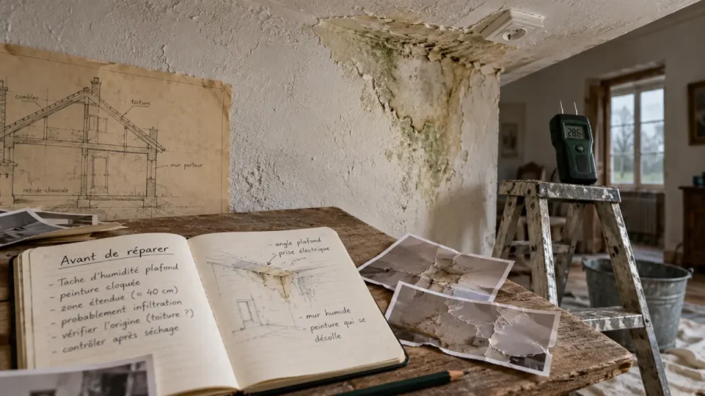 Infiltration d’eau dans un mur : que faire avant de repeindre ou de casser ?